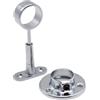 DOJA Barcelona | Kit Supporto per Asta Armadio Rotondo | Ø25mm | 4 + 4 | Supporto Centrale + Laterale | Ganci Appendiabiti Rotondi per Armadio, Barra Appendiabiti, Tenda Doccia, Bastone Tenda