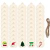 DARENYI Decorazioni Albero di Natale in Legno, Ornamenti Naturali, Dischi Rotondi Con Foro per Artigianato, DIY, Decorazione (50 Pezzi)