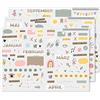younikat Set di adesivi per Bullet Journal Calendario I oltre 200 adesivi per fai da te, adesivi per scrapbooking, da progettare, accessori per scrapbook I dv_1200