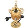 Alipis Bruciatore Di Incenso Elettrico in Metallo Stile Mediorientale Con Spina Ue Decorazione Per Casa E Yoga Aroma Bakhoor Dimensioni 8X4 Pollici