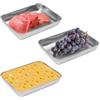 ZMDMAH Set di 3 ciotole per il paniering, 25 x 20 x 5 cm, teglia forno rettangolare, teglie da fornos, teglia da forno rettangolare, teglias da fornos per frutta, carne, pesce, torte
