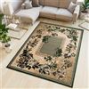 TAPISO Atlas Tappeto Salotto Moderno Pelo Corto Design Astratto Motivo Floreale Fiori Cornice tonalità Beige Verde Oeko-Tex Soggiorno Sala Camera Ufficio 80 x 150 cm