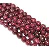 Perlin 45 perline rotonde in diaspro in pietra semipreziosa 8 mm per gioielli collana bracciale (rosso)