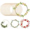 Bhina 15 Pezzi Anelli a Cerchio in Legno di Bambù, Floreali di Corona in Bambu, Dream Catcher Cerchio Rotondo in Legno, per Bricolage, Macramè, Ghirlande Nuziali, Artigianato da Appendere (23cm)