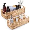imposyu Set di 2 Cesta Portaoggetti in Giacinto D'acqua Ceste Portaoggetti Rattan Cestini Portaoggetti Intrecciati Piccoli con Scomparti per Camera da Letto, Cucina e Bagno