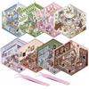 OADAA 8Sets DIY 3D Casa cartolerie decorazione - Crea il tuo Supermercato|Caffetteria|Ristorante|Libreria, Scena impilabile divertente, 3D scena sticker per la casa