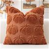 Artscope 1 Pezzi Halloween Federe in Lana Corta Velluto Copricuscini Morbido Decorativo autunnale Fodere per Cuscino Lusso Stile per Divano Camera da Letto Zucca Arancione Scuro 50x50 cm