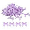 QUARKZMAN 50 Pz Mini Fiocco di Nastro Fiore di Raso per Artigianato Cucito Fai da Te,Cucito,Matrimonio Compleanno Festa Viola Pallido Chiaro