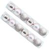 OXYN Palline Natalizie Miste Albero di Natale Set Decorativo in Plastica con Palline Lucide, Opache e Brillantini Colori Addobbi Festivi per Casa, Negozio, Matrimonio (Rosa, 12pz Diametro 6cm)