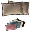 Moon 2-pack copricuscini, copricuscini, cuscini decorativi, copricuscini decorativi, circa 30x50 cm, in velluto nobile, Flora (taupe)