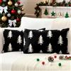 JOTOM Set di 2 Federe per Cuscini Natalizi 30 x 50 cm, con Stampa su Entrambi i lati, Decorative per Divano, Letto e Divano, Decorazione Invernale per Casa, Divano e letto (Nero)