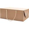 MAQA 10 pz Scatole per colombe pasquali 33.5x23.5x14 cm, Porta colombe Pasqua, Scatola porta colombe e torte con manici Avana