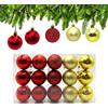 Xcdhemde® Set 15 Palline di Natale, Palline Natale Rosse Plastica 6cm, Addobbi e Decorazioni Per Albero Di Natale (Rosso&Oro)