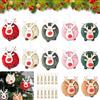 Zkaoai 12 Pezzi Pendenti in Legno Addobbi Natalizi, Ciondolo in Feltro di Alce, Ornamenti per Albero di Natale in Feltro, Bambola Carina Con Peluche, Decorazioni per Casa
