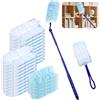 TAIXING 25 Pezzi Ricariche per Spolverino per Swiffer Piumini con 1 Manico e 1 Manici Telescopici, Panni Cattura Polvere, Kit per Spolverare Elettrostatico per Scuola, Ufficio, Casa, Auto