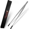 Marindo® Pinze Cucina Professionale | pinzette per Barbecue | 30 cm di Lunghezza | Pinze da Cucina | in Acciaio Inox | Pinza da Cucina | Lavabili in lavastoviglie (Acciaio Inossidabile/Silicone)