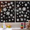 ZDQC Adesivi per finestra di Natale, riutilizzabili in PVC, double face, decorazione natalizia per finestre, fiocchi di neve, adesivi elettrostatici, adesivi per finestre di Natale