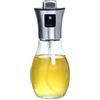 UKMOKE Distributore di olio d'oliva da 200 ml Dispenser di olio per bottiglie spray portatile in vetro trasparente con imbuto per friggitrice ad aria, cucina, barbecue, arrosto, insalata