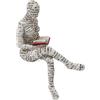 Tiiyee Statuetta Donna Lettura, Lettura Ragazza Statuina in Resina Figurine Statua Innovativa Ornamento Figura Scultura Pulp Pensatore Stile Statue Astratta Poliresina Sculture Polpa (E)