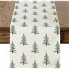 JOTOM Runner da Tavola Natalizio 40 x 240 cm Runner da Tavola Albero di Natale Invernale Xmas Decorazione Cucina Sala da Pranzo per Interni Casa Festa Decorazione Fattoria (Alberi di Natale)