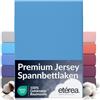 etérea Himmlische Qualität etérea Premium Jersey lenzuolo con angoli 140x200-160x200 cm Azzurro Epaisseur 15-25 cm - 100% Cotone - Oekotex materasso Letto copripiumino - lenzuola 140x200cm - 160x200cm Blu
