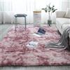 KISUFU Tappeto Peloso Morbido e Antiscivolo da Sala da Pranzo e da Camera da Letto grandi salotto moderno cameretta bimba tappeti Tappeto sfumato (120_x_160_cm, Rosa)