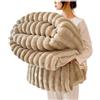 Generic Plaid matrimoniale pile, Morbido Caldo Plaid Peloso di Pelliccia Sintetica, Coperta in peluche di lusso, super morbida, soffice e accogliente, per divani, divani, letti