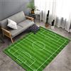 Morbuy Tappeto Salotto Grande Pelo Corto, Calcio 3D Stampa Decorazione Grandi Moquette Antiscivolo, Moderno Soggiorno Bambini Camera da Letto Domestica Tappeti (80x160cm,Campi da Calcio)