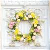 EHIOG Ghirlanda pasquale per porta d'ingresso, 40cm ghirlanda di fiori artificiali, ghirlanda di porte anteriori, per Porta d'ingresso, Patio per, Stile a