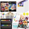 Nicpro Set Di Colori Acrilici Per Dipingere Da 68 Pezzi, 12ML X 12 Mlcolori Acrilici, Cavalletto Da Tavolo, 8 Piatti Di Tela 12 Pennelli, Tazza Di Pulizia, Spugna, Tavolozza Per Artisti Principianti