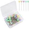 Annlpoy Set di 200 Spilli da Sarta Multicolori da 5,5 cm con Testa a Forma di Cuore - Spilli con Testa Colorata per Cucito, Artigianato e Progetti DIY - Ideali per Quilting e Decorazioni