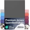 etérea Himmlische Qualität etérea Premium Jersey lenzuolo con angoli 90x200-100x200 cm Antracite Epaisseur 15-25 cm - 100% Cotone - Oekotex materasso Letto copripiumino - lenzuola 90x200cm - 100x200cm Grigio