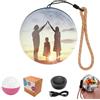 WANWEN Sfera di Memoria da 2,7, Lettore Video a Sfera di Cristallo, Memory Orb, Palla di Natale con Video Christmas Ball, Display Digitale per Foto 3D, Regalo di Compleanno e Anniversario (Pink)