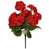 FloristryWarehouse - Bouquet di gerani finti in seta artificiale, 47 cm, 9 teste, rosso