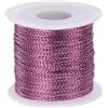 QUARKZMAN Corda in Poliestere 1mm 100 Metri Filo Perline Cerato Corda Lavori Artigianali per Creazione Gioielli Braccialetti Collane Intrecci Macramè Corda Raso, Rosa