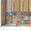 ADesign 32 Pz Adesivi per Piastrelle Bagno e Cucina 15 x15 cm Autoadesivo Decorazione Adesivo murale in PVC Impermeabile Adesivi Pavimento Parete mattonelle mosaico stile /T1002
