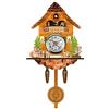 Hidyliu Orologio a Cucù in Legno Invecchiato con Design di Casa degli Uccelli per Decorazione Domestica, Orologio a Cucù a Sospensione, Campana, Pendolo, Decorazione per la Casa