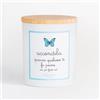 ACCENDILA CANDLE Sei Forte - Candela Profumata, Iris e Tuberosa, Cera Naturale, Made in Italy, Bicchiere in Vetro Satinato, Tappo in Legno di Faggio, 200 grammi