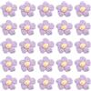 PATIKIL Fiori Uncinetto, 50Pz Fiori Applicare Lavori Cucito Fatti a Mano all'Uncinetto, Decorazioni per Capelli Fai da Te, Vestiti, Feste, Artigianali, Viola Chiaro/Giallo