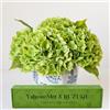 YalzoneMet - 3 pezzi di ortensie artificiali verde scuro da 53 cm, naturali e realistiche, tocco realistico, grandi ortensie reali per decorazioni per la casa, feste all'aperto, matrimoni