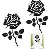 Wanfoou 2 Pezzi Adesivi Toilette Floreali, Adesivo decorativo per porta e bagno, con motivo floreale, Adesivi Murali Bagno Mobili Decorativi per la Casa per Soggiorno