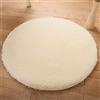Treer Shaggy Tappeto a Pelo Lungo Tondo, Morbido per Soggiorno Home Room Decor Tappetino da Posizionare ai Piedi del Divano del Letto Tappetini Yoga Peloso Antiscivolo (Beige,100cm)