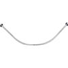 VR VETRINEINRETE Vetrineinrete® Bastone per tenda doccia curvo universale aste 90x90 cm argento asta per tende arredo bagno