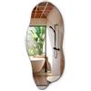 Tulup Specchio Ondulato 40x90 cm Organico Decorazione della Camera da Letto, del Soggiorno e del Bagno Irregolare Forma Ondulato Senza Cornice Unico Design Montaggio da Parete Asimmetrico