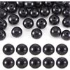 Craftdady 50 perline in legno tinto di nero, 29-30 mm, sfere distanziali con foro grande da 5 mm, per macramè, gioielli, artigianato