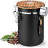 Royouzi Barattolo Per Caffè Ermetico In Acciaio Inox | Contenitore per Chicchi in Acciaio Inox, Sottovuoto per Chicchi di Caffè, Polvere di Caffè, Tè, Noci, Zucchero