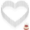 Eiaigky 50 Pezzi Candeline Compleanno Decorative Metalliche, Candele Torta Compleanno Sottili con Supporti, Ideali per Anniversari, Nozze, Feste, e Decorazioni Eleganti di Torte e Dolci (Silver)