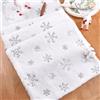BrillShine Natale Runner da Tavolo, Fiocco di Neve Runner da Tavola Bianco Pelliccia Sintetica Morbida Runner da Tavolo per Natale Festa Decorazione da Tavolo (35x120cm)