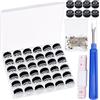Swpeet 138 pezzi Filo bobbin prewound nero con scatola di immagazzinaggio trasparente in plastica, filo di poliestere set di bobbins pre-legno Kit filo per cucire a mano macchina ricamo forniture
