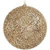 Magie di Natale Palline per albero di Natale in polistirolo decorate color Champagne (1 sfera da 20 cm)